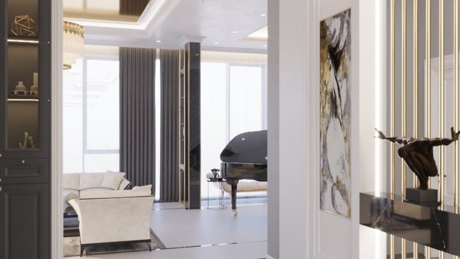 Thiết kế nội thất nh&agrave; phố
