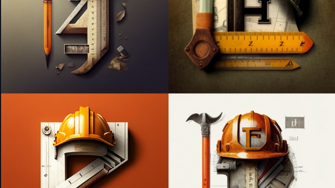 Thiết kế logo ng&agrave;nh x&acirc;y dựng cho c&ocirc;ng ty UK
