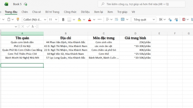 Mẫu nhập liệu v&agrave; tổng hợp th&ocirc;ng tin bằng Excel