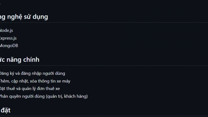 Website cho thu&ecirc; xe m&aacute;y