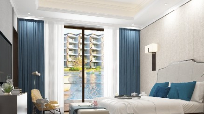 phối cảnh 3D ph&ograve;ng kh&aacute;ch sạn