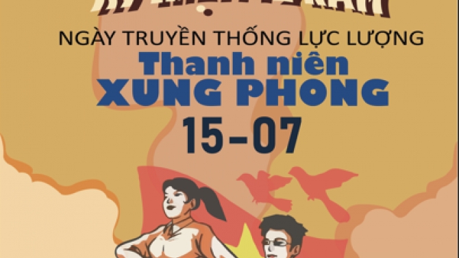 Thiết kế Poster 72 năm ng&agrave;y truyền thống lực lượng thanh ni&ecirc;n xung phong