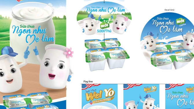POSM Sữa Chua Wel Yo