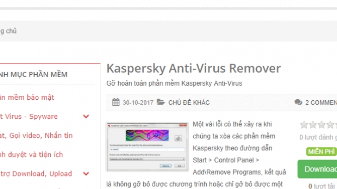 Website download phần mềm miễn ph&iacute;