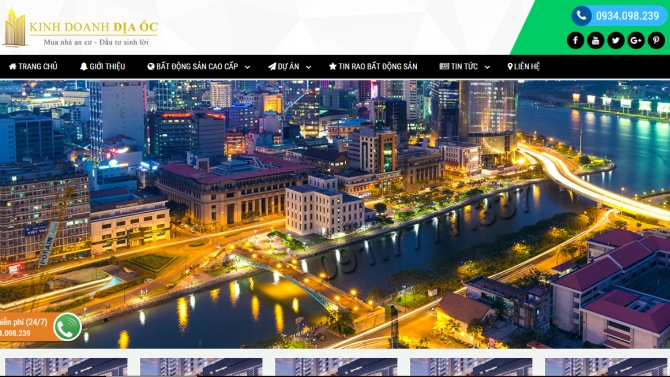 Thiết kế website Kinhdoanhdiaoc.net.vn