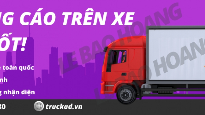 Thiết kế poster d&aacute;n tr&ecirc;n xe tải