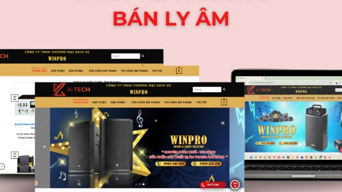 Thiết kế website b&aacute;n &acirc;m ly