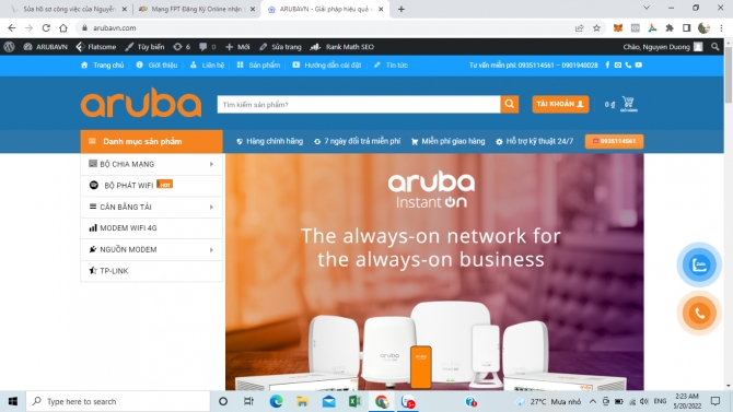 Thiết kế website Arubavn.com
