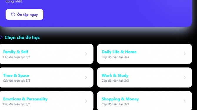 Thiết kế website học tiếng anh