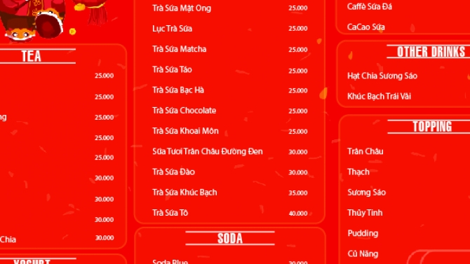 Menu tết 2019