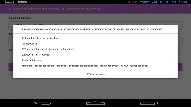 Ứng dụng Android - Cosmetics Checker