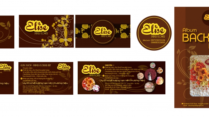 Thiết kế cho shop hoa giấy Elise paper flower