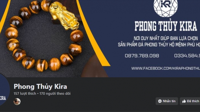 Logo cửa h&agrave;ng phong thủy Kira