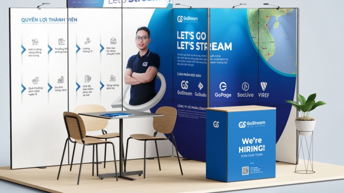 Thiết kế in ấn/ h&igrave;nh ảnh Ng&agrave;y Hội Việc L&agrave;m GoStream