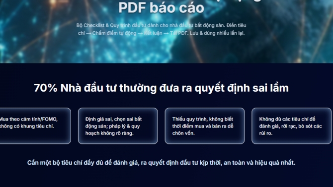 Checklist Bất Động Sản