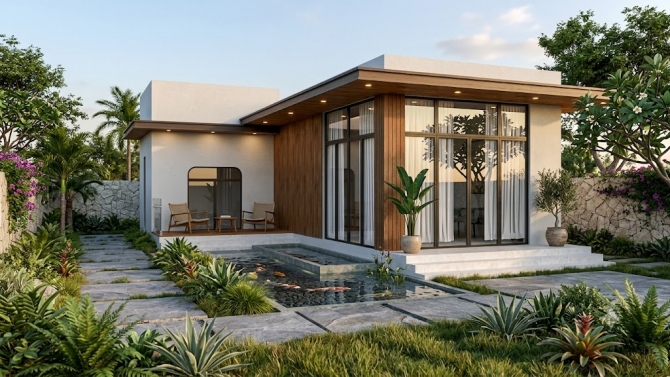 thiết kế nh&agrave; ở hiện đại