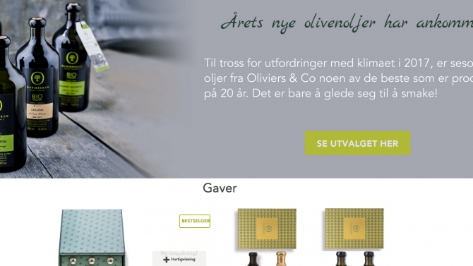 E-commerce website Oliviers
