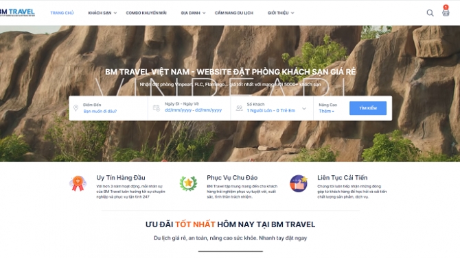 Dựng Website bmtravelvn.com