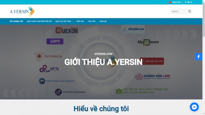 Thiết kế web c&ocirc;ng ty A.Yersin