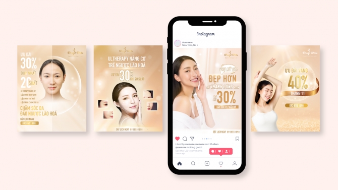 Thiết kế h&igrave;nh ảnh fanpage Facebook cho bệnh viện thẩm mỹ Worldwide.