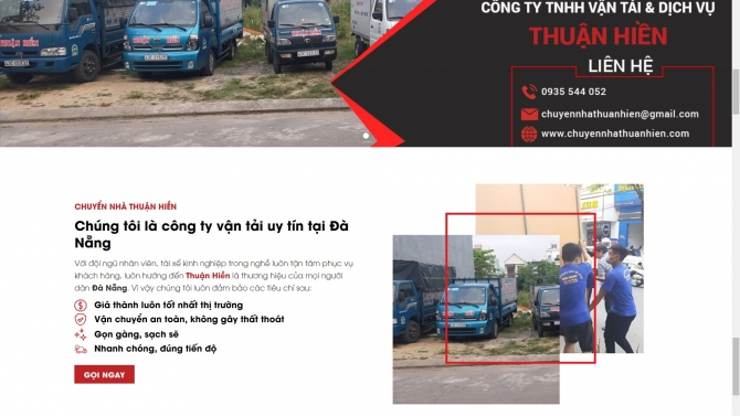 Thiết kế website vận tải cho kh&aacute;ch h&agrave;ng