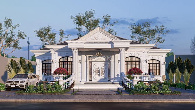 Phối cảnh 3d ngoại thất cổ điển