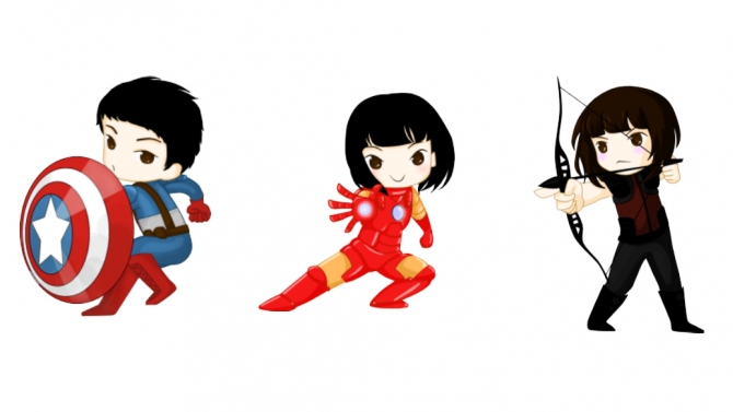 H&igrave;nh chibi Avenger tặng c&aacute;c bạn 2
