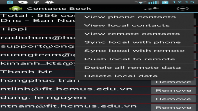 Contacts book app