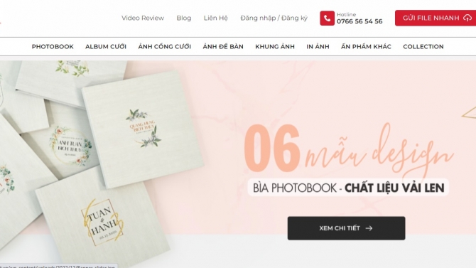 Thiết kế website của h&agrave;ng IN ẢNH