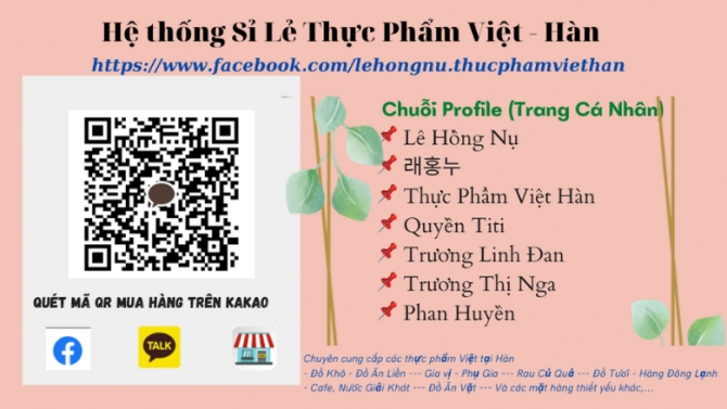 QUẢNG C&Aacute;O B&Aacute;N THỰC PHẨM VIỆT TẠI H&Agrave;N QUỐC