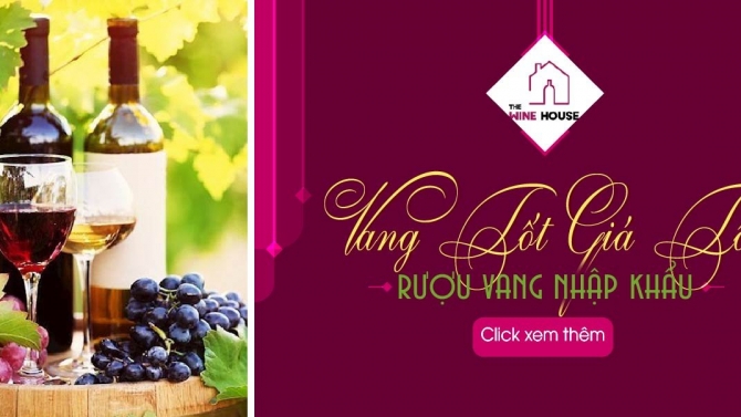 Thiết kế poster cho sản phẩm rượu vang WINHOUSE