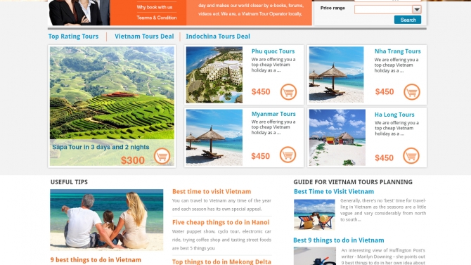 Website du lịch inbound