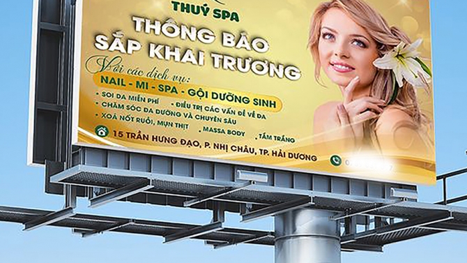 BACKDROP TH&Ocirc;NG B&Aacute;O KHAI TRƯƠNG