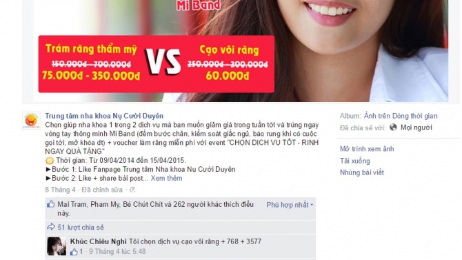 Marketing nha khoa Nụ cười duy&ecirc;n