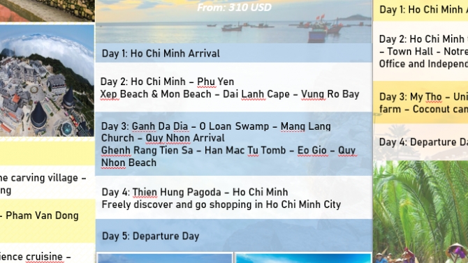 1 phần Brochure du lịch
