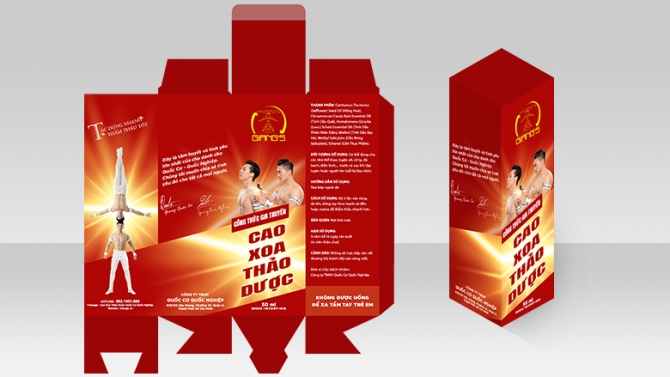Hộp đựng sản phẩm Cao Xoa Thảo Dược Giang's