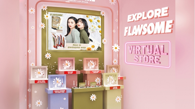 Thiết kế b&agrave;i post cho thương hiệu son Flawsome