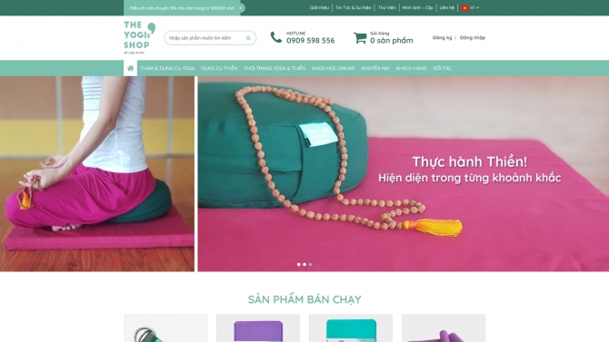Outsource front-end website Yogi Shop