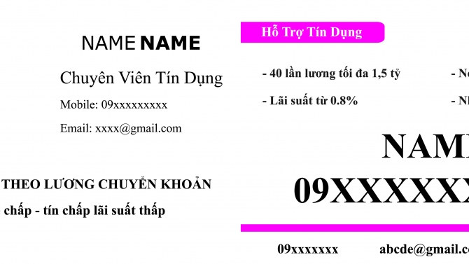 Thiết kế namecard A
