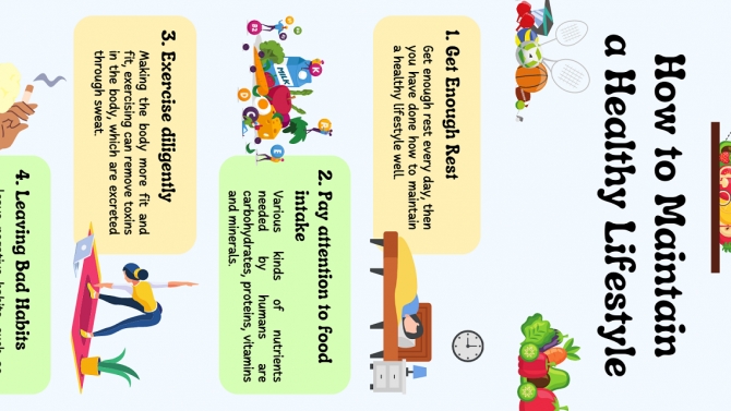 Infographic healthy lifestyle