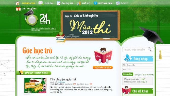 Tổ chức cuộc thi Chia sẻ kinh nghiệm m&ugrave;a thi