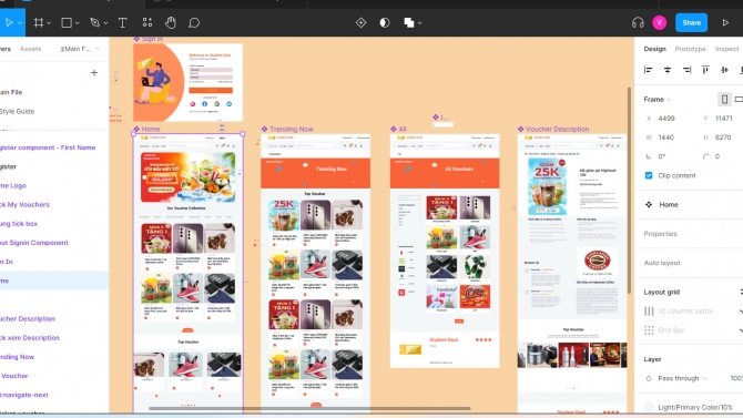 Student Deal e-commerce web design by Figma