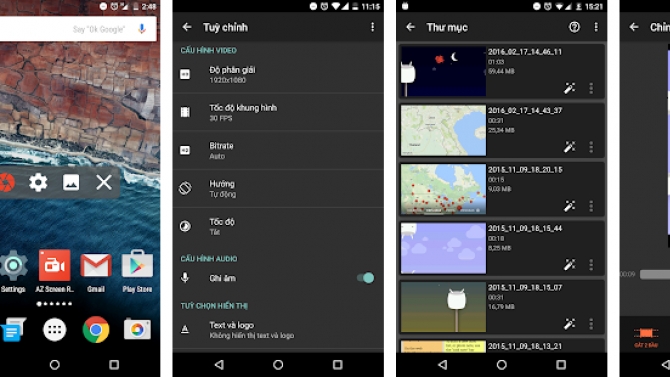 Lập tr&igrave;nh ứng dụng AZ screen recorder
