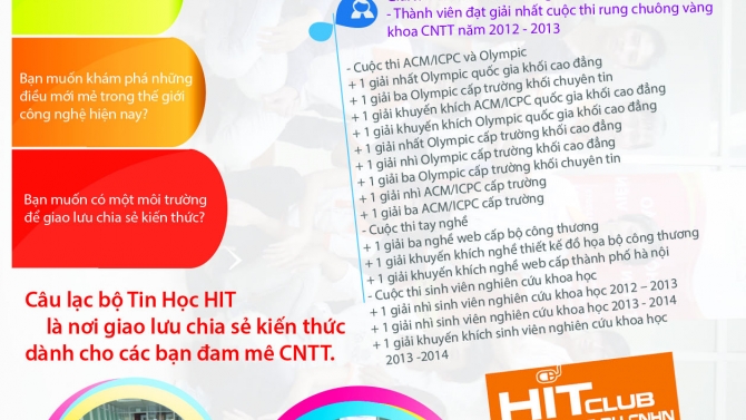 Thiết kế Poster C&acirc;u lạc bộ TIn học HIT