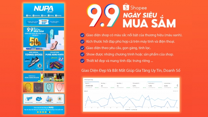Thiết Kế Trang Tr&iacute; Gian H&agrave;ng Shopee NUPA