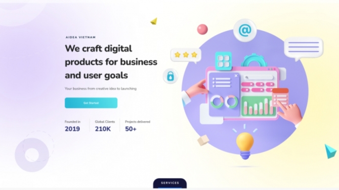 Thiết kế trang landingpage AIDEA