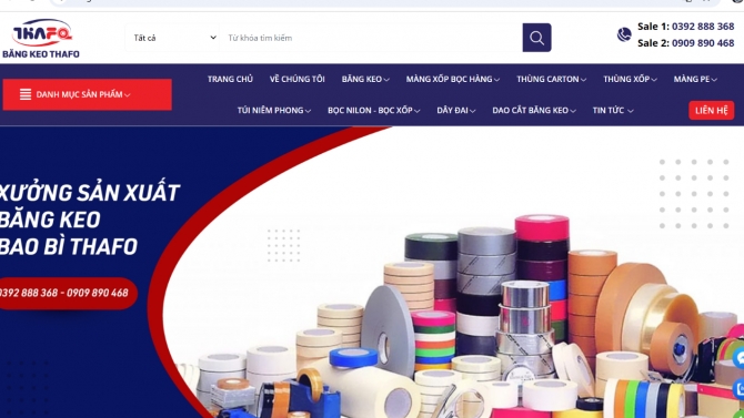 Thiết kế website băng keo