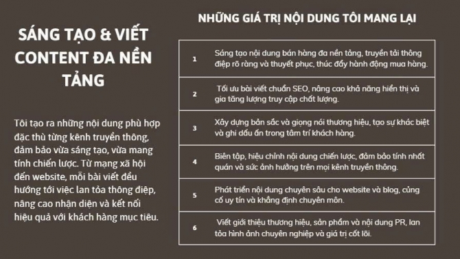 S&aacute;ng Tạo & Viết Content Đa Nền Tảng