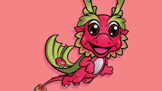 Thiết kế logo mascot Dragonfruit