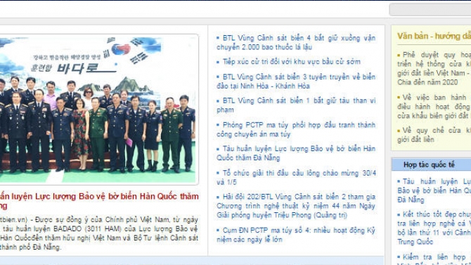 Portal Cảnh s&aacute;t biển Việt Nam